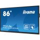 iiyama TE8612MIS-B3AG affichage de messages En forme de kiosk 2,18 m (86") LCD Wifi 400 cd/m² 4K Ultra HD Noir Écran tactile Intégré dans le processeur Android 11 24/7