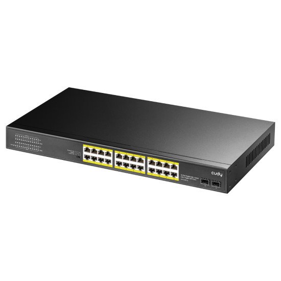 Cudy GS1028PS2 commutateur réseau Gigabit Ethernet (10/100/1000) Connexion Ethernet POE Noir