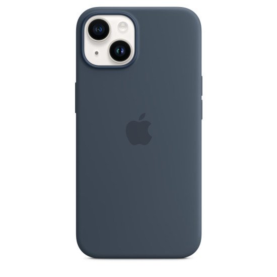 Apple Coque en silicone avec MagSafe pour iPhone 14 - Bleu orage