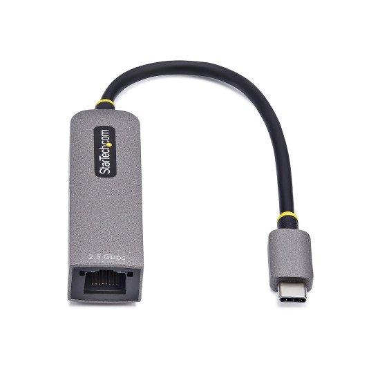 StarTech.com Adaptateur USB-C 2.5GbE vers Ethernet, 100W PD Pass-Through, NBASE-T NIC, Réseau USB 3.0 Type-C 2.5/1G Multi Speed, Compatible Thunderbolt, Windows & Mac