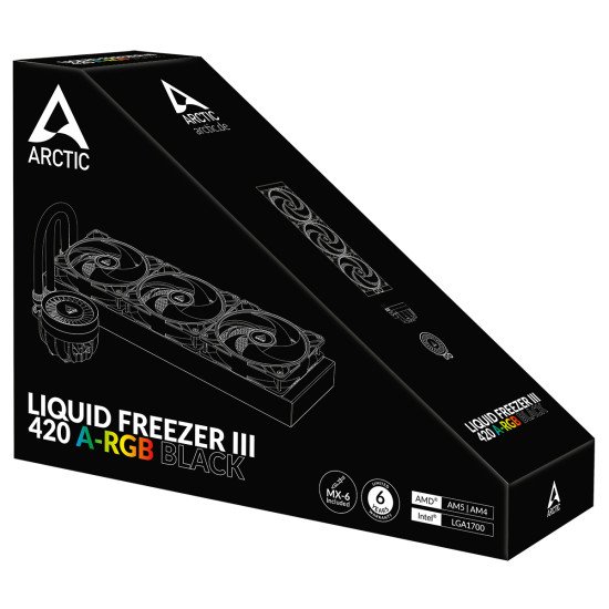 ARCTIC Liquid Freezer III 420 A-RGB Processeur Refroidisseur de liquide tout-en-un 14 cm Noir 1 pièce(s)