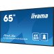 iiyama LH6560UHS-B2AG affichage de messages Carte A numérique 165,1 cm (65") LED Wifi 500 cd/m² 4K Ultra HD Noir Intégré dans le processeur Android 11 24/7