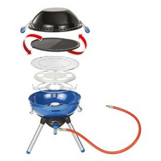 Campingaz Party Grill 400 Caravan Dessus de table propane/butane Noir, Bleu, Acier satin 2000 W