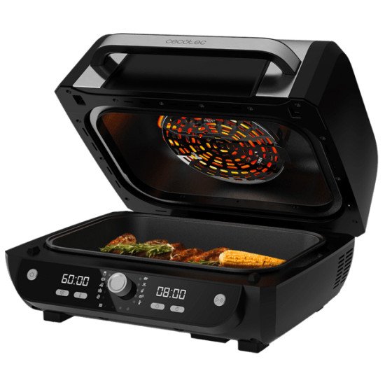 Cecotec Cecofry FireDome 8000 Pro Unique 8 L Autonome 1700 W Friteuse d'air chaud Noir, Acier inoxydable