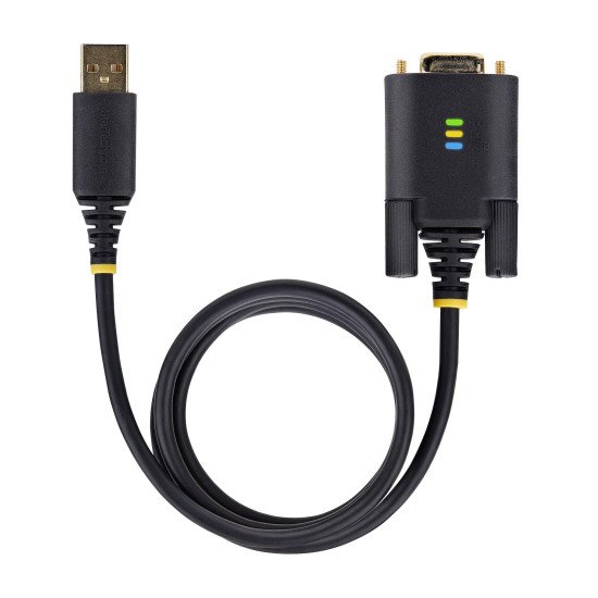 StarTech.com Câble Série Null Modem vers USB de 2m, Rétention COM, FTDI, USB-A vers DB9 RS232, Câble Adaptateur USB DB9, Vis/Écrous DB9 Interchangeables, Windows/macOS/Linux