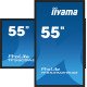 iiyama TF5539AS-B1AG affichage de messages Écran plat de signalisation numérique 138,7 cm (54.6") LED 500 cd/m² 4K Ultra HD Noir Écran tactile Intégré dans le processeur Android 24/7