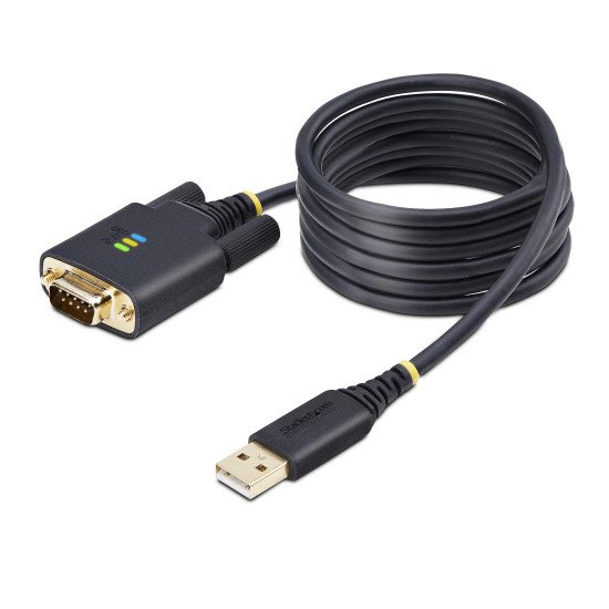 StarTech.com Câble Série Null Modem vers USB de 2m, Rétention COM, FTDI, USB-A vers DB9 RS232, Câble Adaptateur USB DB9, Vis/Écrous DB9 Interchangeables, Windows/macOS/Linux