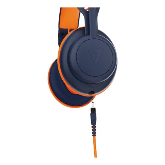 V7 Casque d'éducation Safe Sound2 - Stéréo - Mini-téléphone (3,5 mm) - USB-A - USB-C - Filaire - Supra-auriculaire - Binaural - Circumaural - Câble de 1,8 mètre (6 pieds) - Contrôleur en ligne - Sortie acoustique configurable - Réduction du bruit - Microp