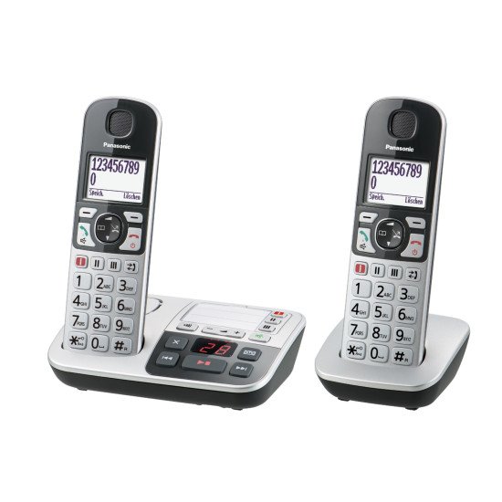 Panasonic KX-TGE522 Téléphone DECT Identification de l'appelant Argent