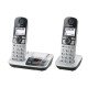 Panasonic KX-TGE522 Téléphone DECT Identification de l'appelant Argent