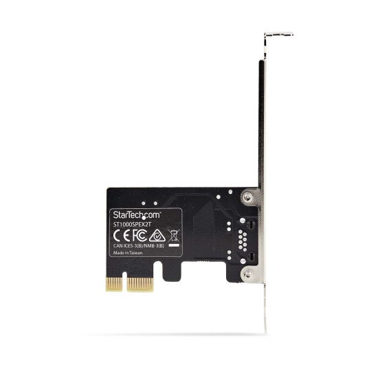 StarTech.com Carte Réseau PCIe Gigabit à 1 Port, Carte LAN PCI Express 10/100/1000Mbps, NIC, Realtek RTL8111H, Fonctionne avec Windows et Linux, Conforme TAA