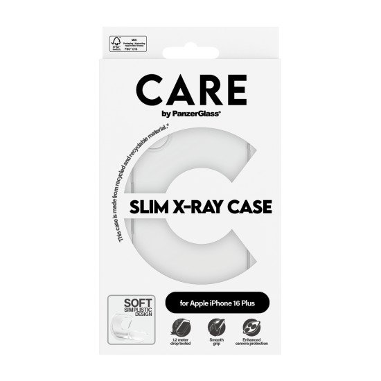 PanzerGlass CARE by PG TP X-Ray Soft B iPhone16 6.7 coque de protection pour téléphones portables Housse Transparent