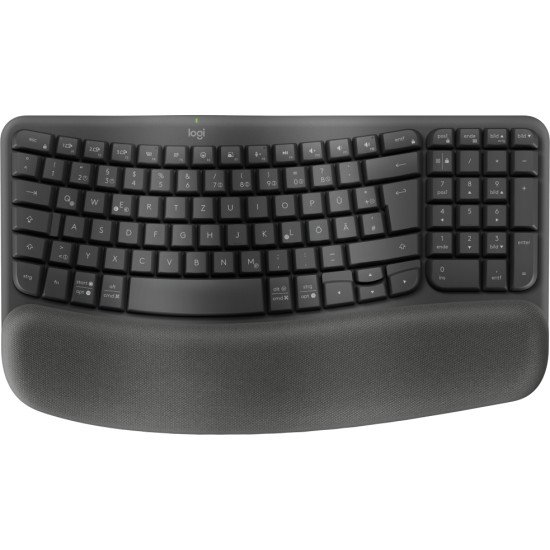 Logitech Wave Keys clavier Bureau RF sans fil + Bluetooth QWERTZ Allemand Graphite