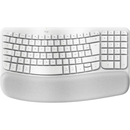 Logitech Wave Keys for Mac clavier maison/bureau Bluetooth AZERTY Français Blanc