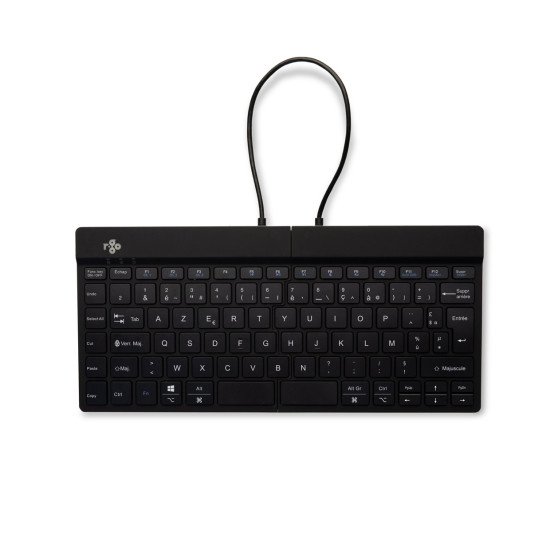 R-Go Tools Clavier ergonomique R-Go Split Break avec logiciel de pause, clavier ergonomique divisé, AZERTY (FR), bluetooth, noir