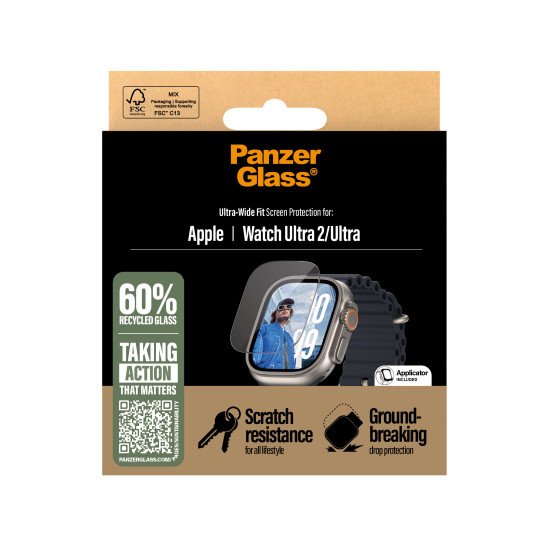 PanzerGlass 3712 accessoire intelligent à porter sur soi Protecteur d'écran Transparent Polyéthylène téréphthalate (PET)