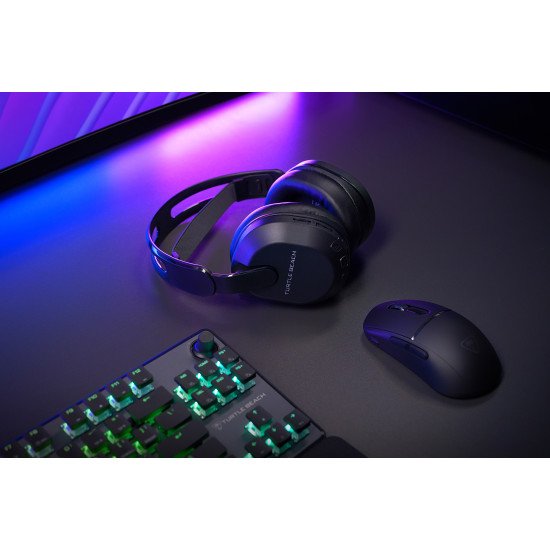 Turtle Beach Casque gaming amplifié sans fil Stealth 500 officiel pour PS5, PS4, PC, Nintendo Switch et mobile - 40 heures de batterie, Bluetooth, coussinets en mousse à mémoire de forme, microphone désactivable par basculement et préréglages d'égalisatio