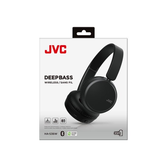 JVC HA-S36W Écouteurs Sans fil Arceau Appels/Musique Bluetooth Noir