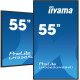 iiyama LH5565UHSB-B1 affichage de messages En forme de kiosk 138,7 cm (54.6") LED Wifi 800 cd/m² 4K Ultra HD Noir Intégré dans le processeur Android 11 24/7