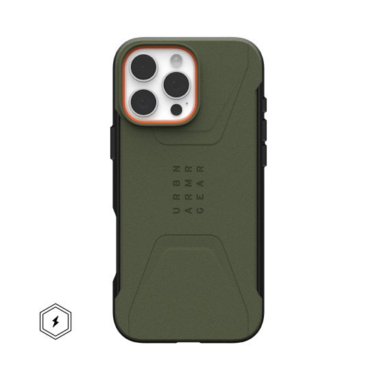 Urban Armor Gear Civilian coque de protection pour téléphones portables 16 cm (6.3") Housse Olive