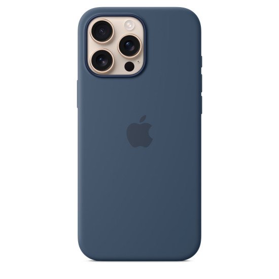 Apple Coque en silicone avec MagSafe pour iPhone 16 Pro Max - Denim