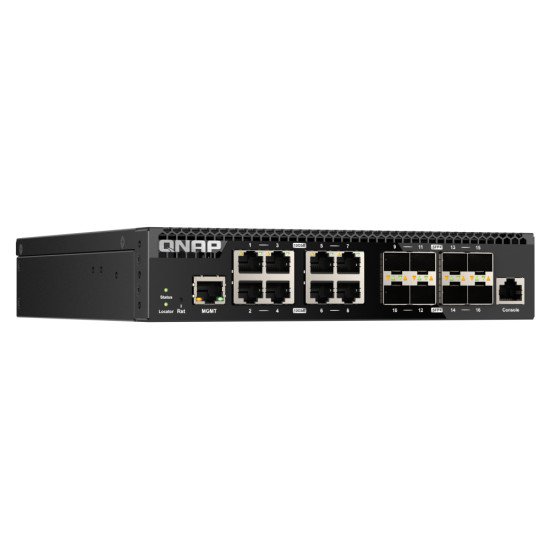 QNAP QSW-M3216R-8S8T commutateur réseau Géré L2/L3 10G Ethernet (100/1000/10000) 1U Noir