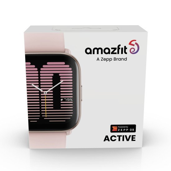 Amazfit Active 4,45 cm (1.75") AMOLED Numérique 390 x 450 pixels Écran tactile Rose GPS (satellite)