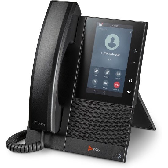 POLY Téléphone multimédia professionnel CCX 500 avec Open SIP et compatible PoE