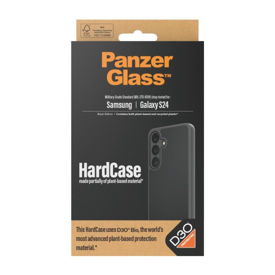 PanzerGlass Hardcase with D3O Black coque de protection pour téléphones portables Housse Transparent