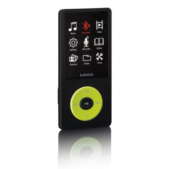 Lenco Xemio-860GN Lecteur MP3 8 Go Noir, Citron vert