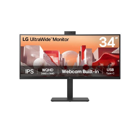 LG 34BA85QE-B écran PC 86,4 cm (34") 3440 x 1440 pixels Wide Quad HD LCD Noir