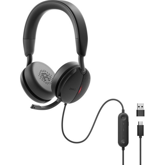 DELL WH5024 Casque Avec fil Arceau Appels/Musique USB Type-C Noir