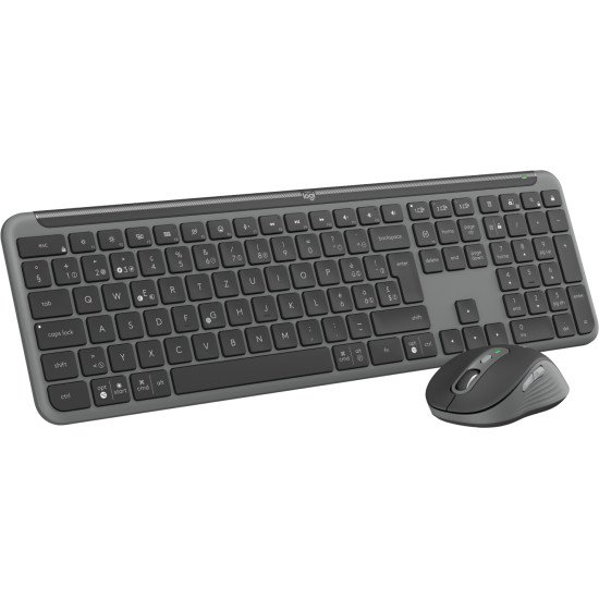 Logitech MK950 Signature for Business clavier Souris incluse Bureau RF sans fil + Bluetooth QWERTZ Suisse Graphite