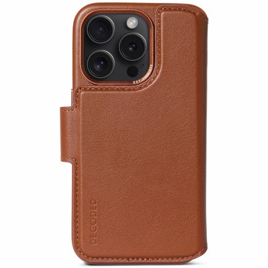 Decoded D24IPO15PDW5TN coque de protection pour téléphones portables 15,5 cm (6.1") Étui avec portefeuille Marron