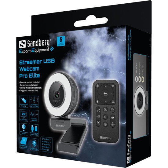 Sandberg Streamer USB Webcam Pro Elite