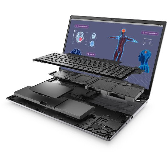 DELL Precision 7780 Station de travail mobile 43,9 cm (17.3") DDR5-SDRAM Wi-Fi 6E (802.11ax) Gris