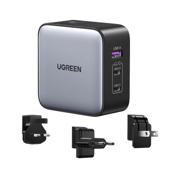 Ugreen 65W Nexode GaN Gris Intérieure