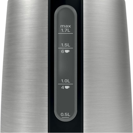 Bosch TWK3P420 bouilloire 1,7 L 2400 W Noir, Acier inoxydable