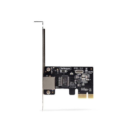 StarTech.com Carte Réseau PCIe Gigabit à 1 Port, Carte LAN PCI Express 10/100/1000Mbps, NIC, Realtek RTL8111H, Fonctionne avec Windows et Linux, Conforme TAA