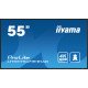 iiyama ProLite Écran plat de signalisation numérique 138,7 cm (54.6") LCD Wifi 500 cd/m² 4K Ultra HD Noir Intégré dans le processeur Android 11 24/7