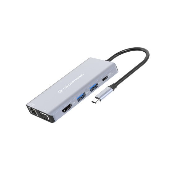 Conceptronic DONN20G Avec fil USB 3.2 Gen 1 (3.1 Gen 1) Type-C Gris