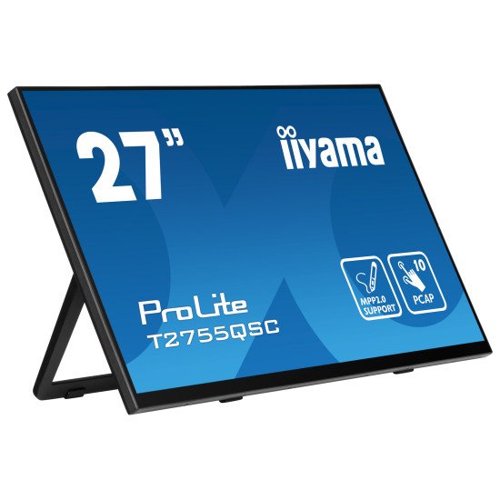 iiyama ProLite T2755QSC-B1 écran PC 68,6 cm (27") 2560 x 1440 pixels Full HD LCD Écran tactile Noir