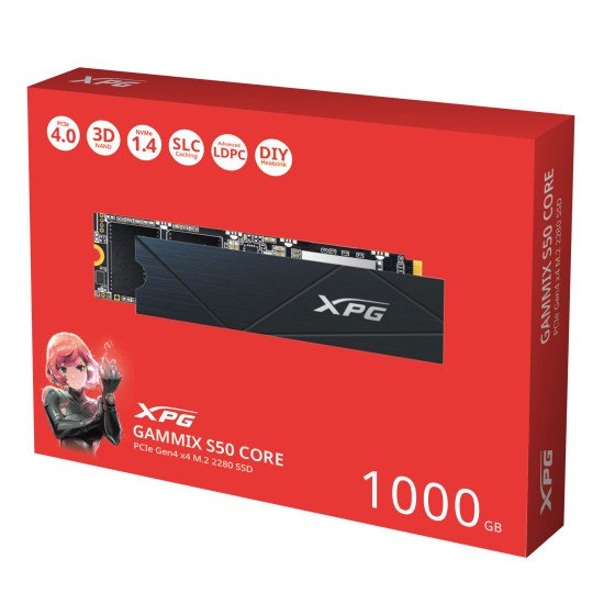 ADATA GAMMIX S50 CORE 1 To M.2 PCI Express 4.0 NVMe 3D NAND