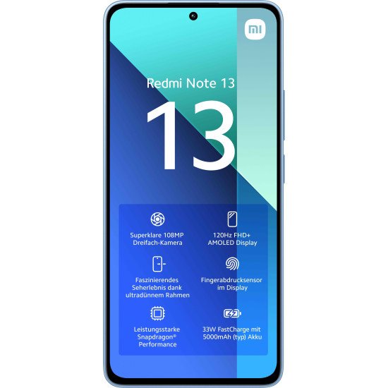 Xiaomi Redmi Note 13 16,9 cm (6.67") Double SIM Android 13 4G USB Type-C 6 Go 128 Go 5000 mAh Bleu