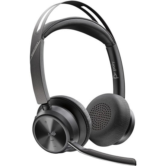 POLY Micro-casque Voyager Focus 2 USB-C-C certifié Microsoft Teams + adaptateur USB-C/A +base de chargement