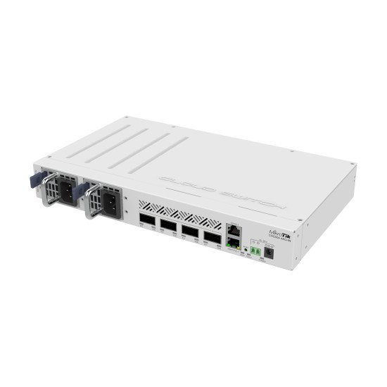 Mikrotik CRS504-4XQ-IN commutateur réseau Géré L3 Fast Ethernet (10/100) Connexion Ethernet POE 1U Blanc