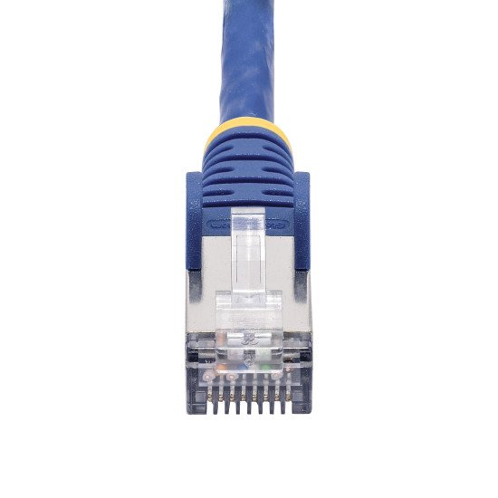 StarTech.com Câble Ethernet CAT8 Bleu de 1m, RJ45 Snagless, 25G/40G, 2000MHz, 100W PoE++, S/FTP, Fil de Cuivre Pur 26AWG, LSZH, Cordon de Raccordement Réseau Blindé avec Serre-Câble, Testé par Fluke Channel