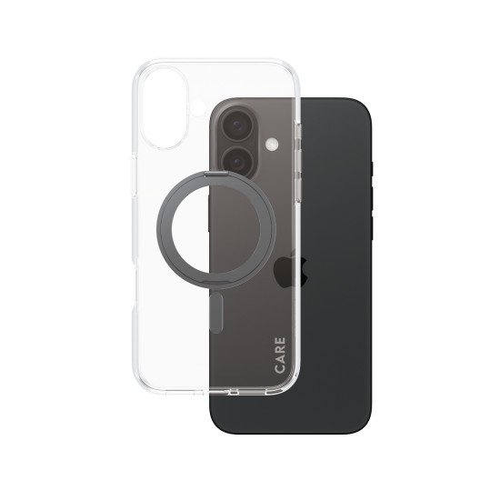 PanzerGlass CARE by PG BLK Kick/MagS iPhone16 6.7 coque de protection pour téléphones portables Housse Transparent