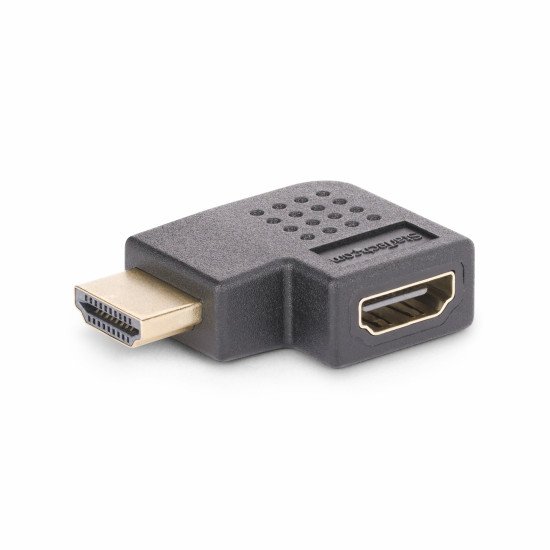 StarTech.com Adaptateur HDMI 2.0 à Angle Droit, Mâle vers Femelle, Économiseur de Port HDMI Horizontal à 90 Degrés, 4K 60Hz, Extension Coudé pour HDMI à Haut Débit, Raccord HDMI 2.0 en Angle Horizontal, M/F