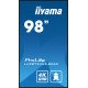 iiyama LH9875UHS-B2AG affichage de messages Écran plat de signalisation numérique 2,48 m (97.5") LED Wifi 500 cd/m² 4K Ultra HD Noir Intégré dans le processeur Android 11 24/7